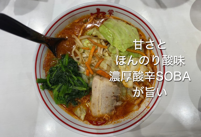 町田中本で濃厚酸辛SOBAを食べてきた！甘・酸・辛味の融合傑作な一杯！？